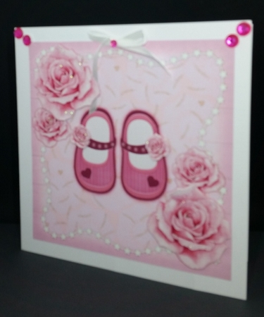 Cute shoes with roses for a little girl quick card by Diane  Vermeer