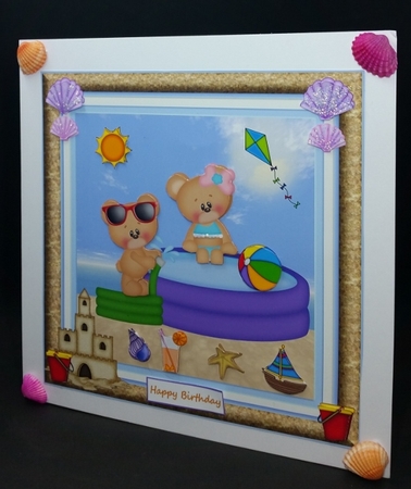 At the Beach Decoupage Topper by Diane  Vermeer