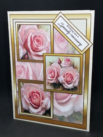 3 squares Pink Roses GWS by Diane  Vermeer