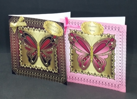 Two Quick Small Cards With Butterfly Set 2 by Diane  Vermeer