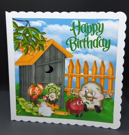 Vegatable toony friends with garden shed 8x8 by Diane  Vermeer