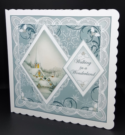 Ice Church Walking in a Wonderland 7in Double Diamond Topper by Diane  Vermeer