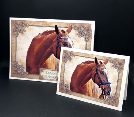 Beautiful Horse Card Front, Topper & Sentiment Tags by Diane  Vermeer