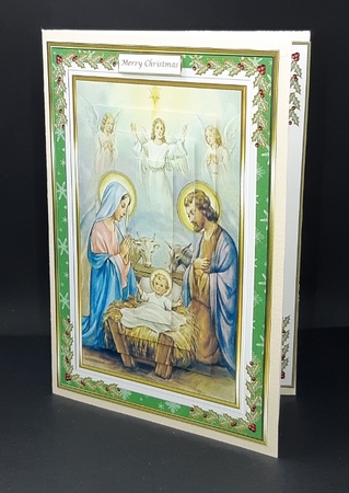 Nativity Christmas Pyramid Topper  by Diane  Vermeer