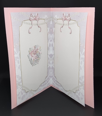 Pink & Gold Flower Basket Insert by Diane  Vermeer