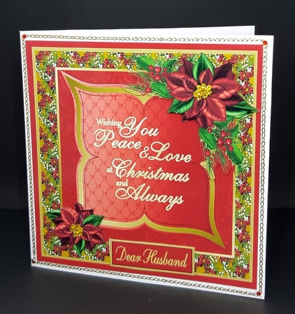 Peace & Love Red Poinsettia by Diane  Vermeer