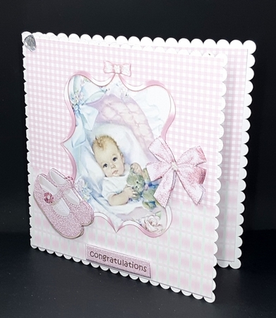 Card Topper & Insert Vintage baby Girl 2 by Diane  Vermeer