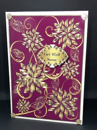 Fantasy Artistic Floral Card Front 7 by Diane  Vermeer