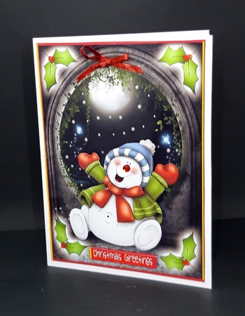 Happy Christmas Snowman Card TOpper by Diane  Vermeer