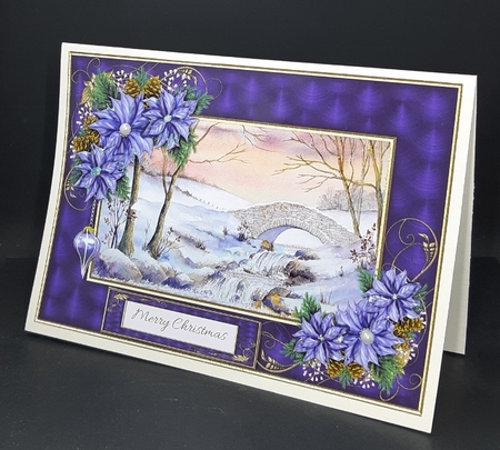 Lovely winter waterfall at sunset scene by Diane  Vermeer