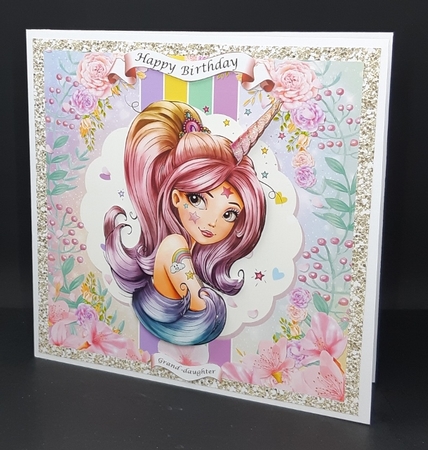 Cute Girl Unicorn Birthday Ages by Diane  Vermeer