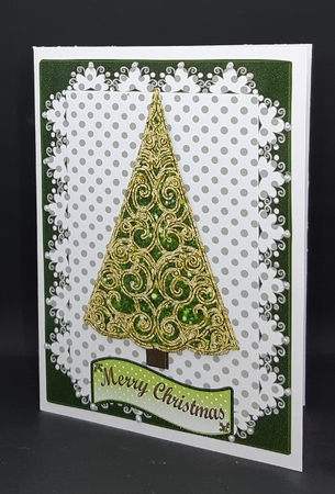 Christmas Card Front With Christmas Tree 1 by Diane  Vermeer