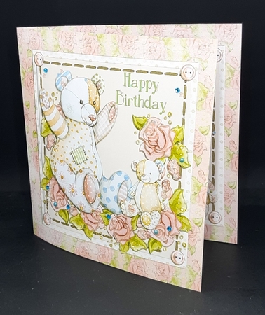 6x6 Teddy Bear card+insert#1  by Diane  Vermeer