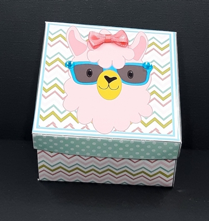 Pink Llama in Sunglasses Gift Box by Diane  Vermeer