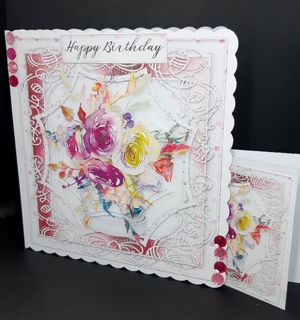 Happy Birthday flowers by Diane  Vermeer