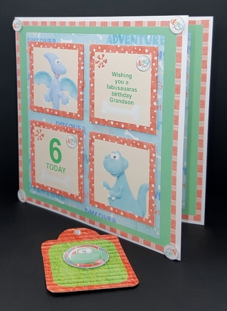 Dinosaur Birthday Quick Layer Card with Ages Mini Kit by Diane  Vermeer