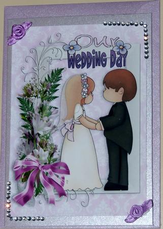 Our Wedding Day, in Pretty Flowers Frame A4 by Diane  Vermeer