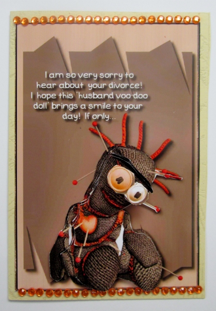 Husband Voo Doo Doll Card Topper 2 by Diane  Vermeer