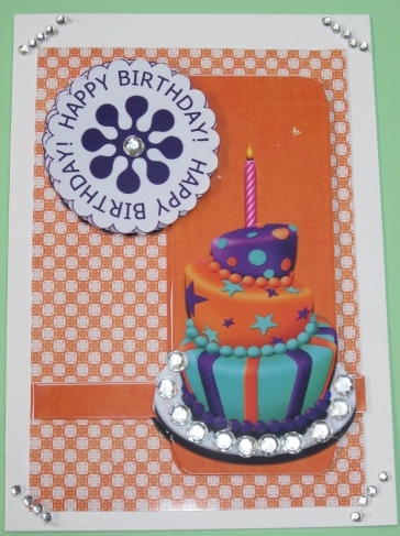 Happy Cake Day! Orange and Purple by Diane  Vermeer