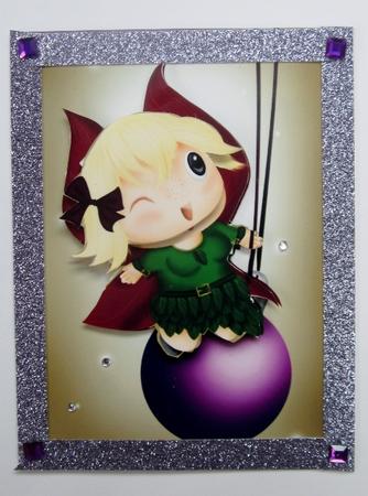 Christmas Fairy on Bauble by Diane  Vermeer