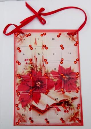 Christmas Advent Card Vintage Floral 1 by Diane  Vermeer
