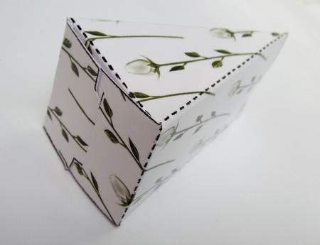 White Rosebuds Cake Slice Gift Box by Diane  Vermeer