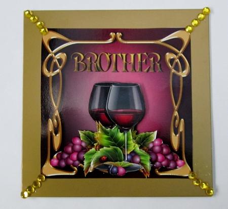 Art Nouveau Red Wine - Brother - More Available by Diane  Vermeer