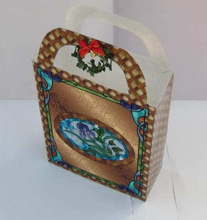 Floral Humming Bird Stained Glass Effect Gift Bag 2 by Diane  Vermeer