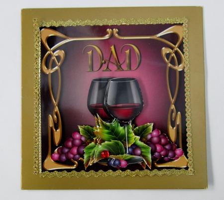 Art Nouveau Red Wine - Dad - More Available by Diane  Vermeer