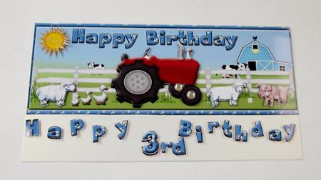 Down on the Farm Red Tractor by Diane  Vermeer