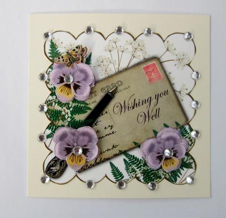 Lilac Pansy Wishing You Well Ink Saver 6in Step by Step by Diane  Vermeer
