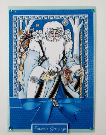 Victorian Santa Step It Up Quick Christmas Card by Diane  Vermeer