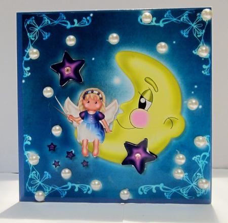 Twinkle Twinkle Angel 8 x 8 Card Topper by Diane  Vermeer