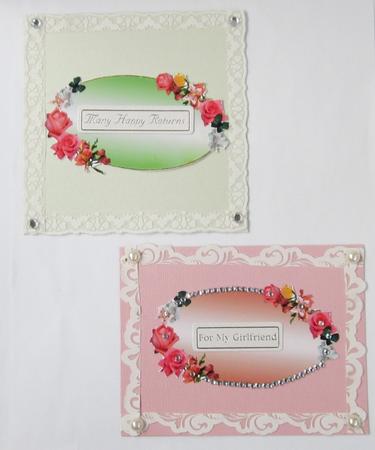 Blank Oval Toppers with Flowers & Butterflies 10 by Diane  Vermeer