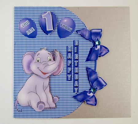 1st Birthday Blue by Diane  Vermeer