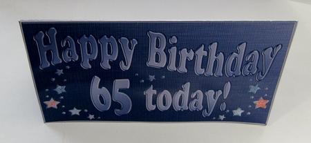 65th Birthday Metallic Age Money or Gift Wallet and Card by Diane  Vermeer