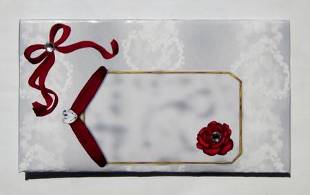 Silver and Red Money Wallet by Diane  Vermeer