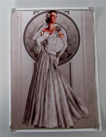 Art Deco Lady Rose (silver) A4 by Diane  Vermeer