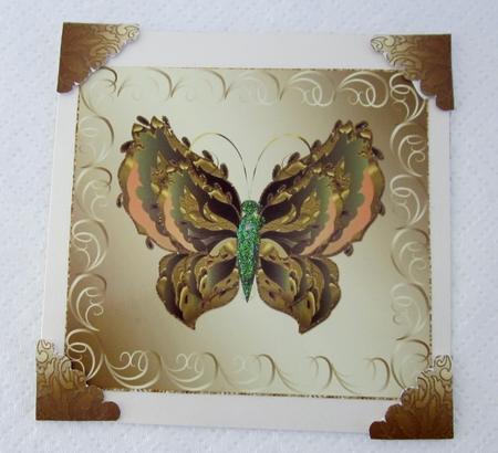 Butterflies on Wavy Layer & Trellis Background 2 by Diane  Vermeer