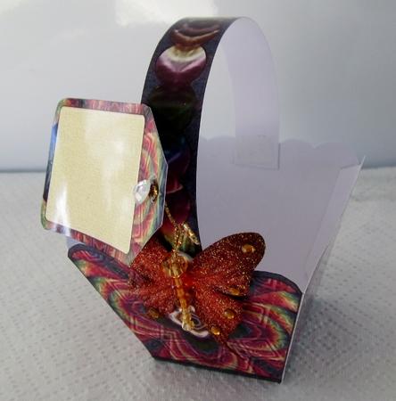 Kaleidoscope Treat Basket & Tag #7 by Diane  Vermeer
