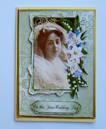 Vintage Wedding Card Front by Diane  Vermeer