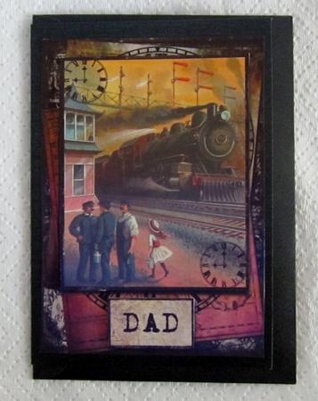 Vintage Train Steaming Out of the Station by Diane  Vermeer