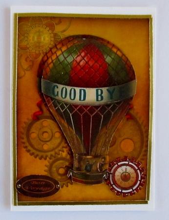 Vintage Steampunk Goodbye Bon Voyage by Diane  Vermeer