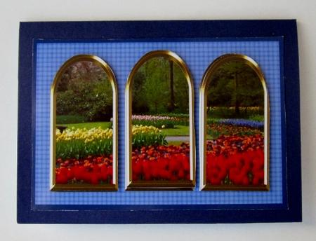 Three Arches Card - Tulips by Diane  Vermeer