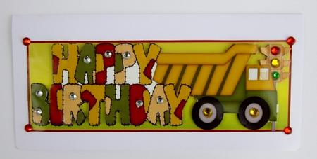 Patchwork Birthday Tipper Truck by Diane  Vermeer