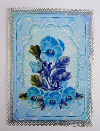 Blue Pansy Topper 2 by Diane  Vermeer