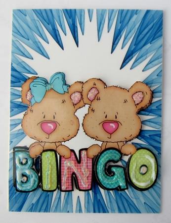 Cute Little Teddie's Playing Bingo by Diane  Vermeer