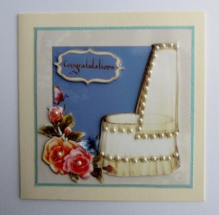 Beautiful 'congratulations' Baby Boy Card Topper by Diane  Vermeer