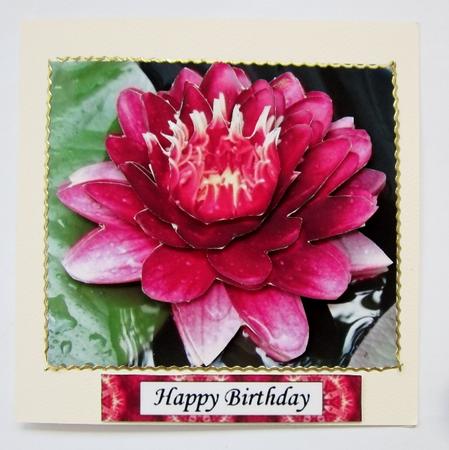 Water Lily Flower Decoupage with Matching Tags Featured Gallery Photo