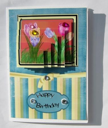 Spring Flowers Card Front by Diane  Vermeer